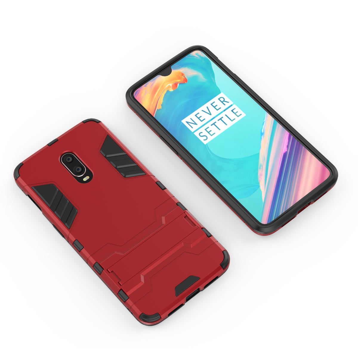 Cool Guard PC TPU Hybrid Case with Kickstand for OnePlus 6T