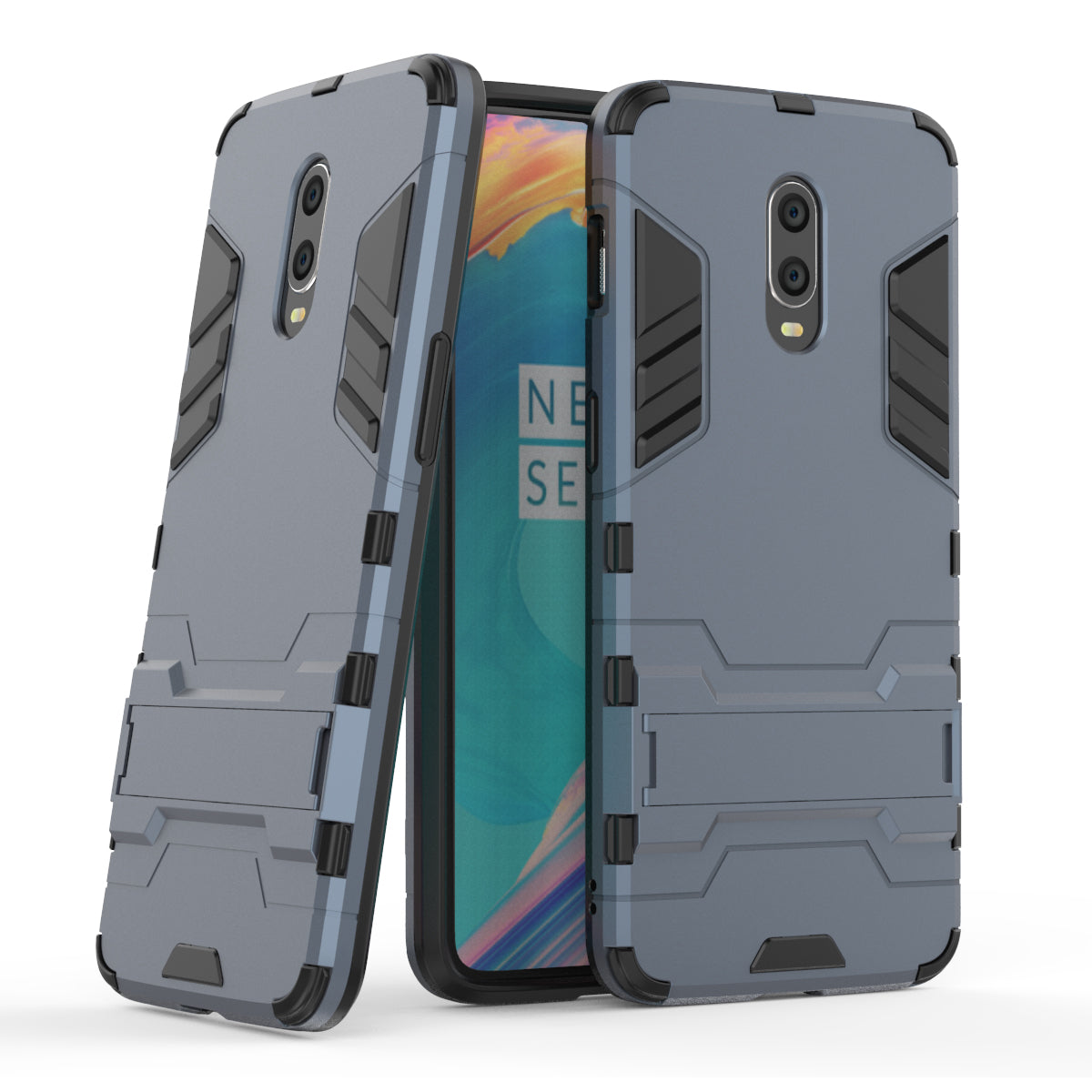 Cool Guard PC TPU Hybrid Case with Kickstand for OnePlus 6T