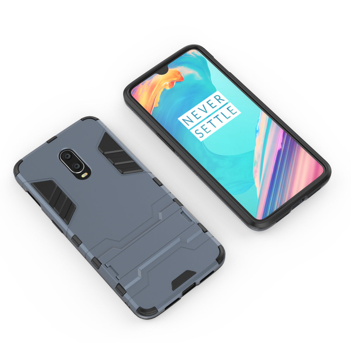 Cool Guard PC TPU Hybrid Case with Kickstand for OnePlus 6T