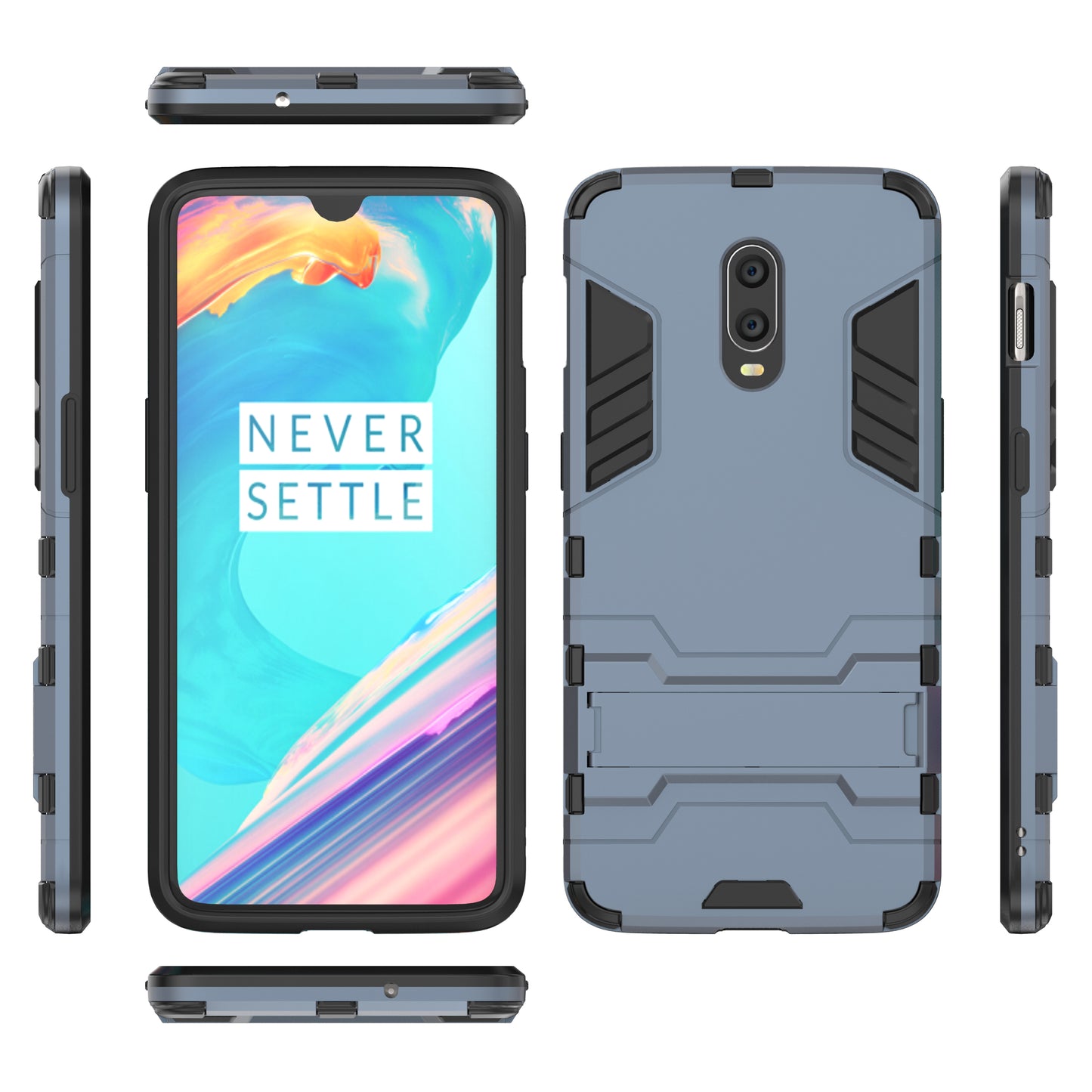 Cool Guard PC TPU Hybrid Case with Kickstand for OnePlus 6T