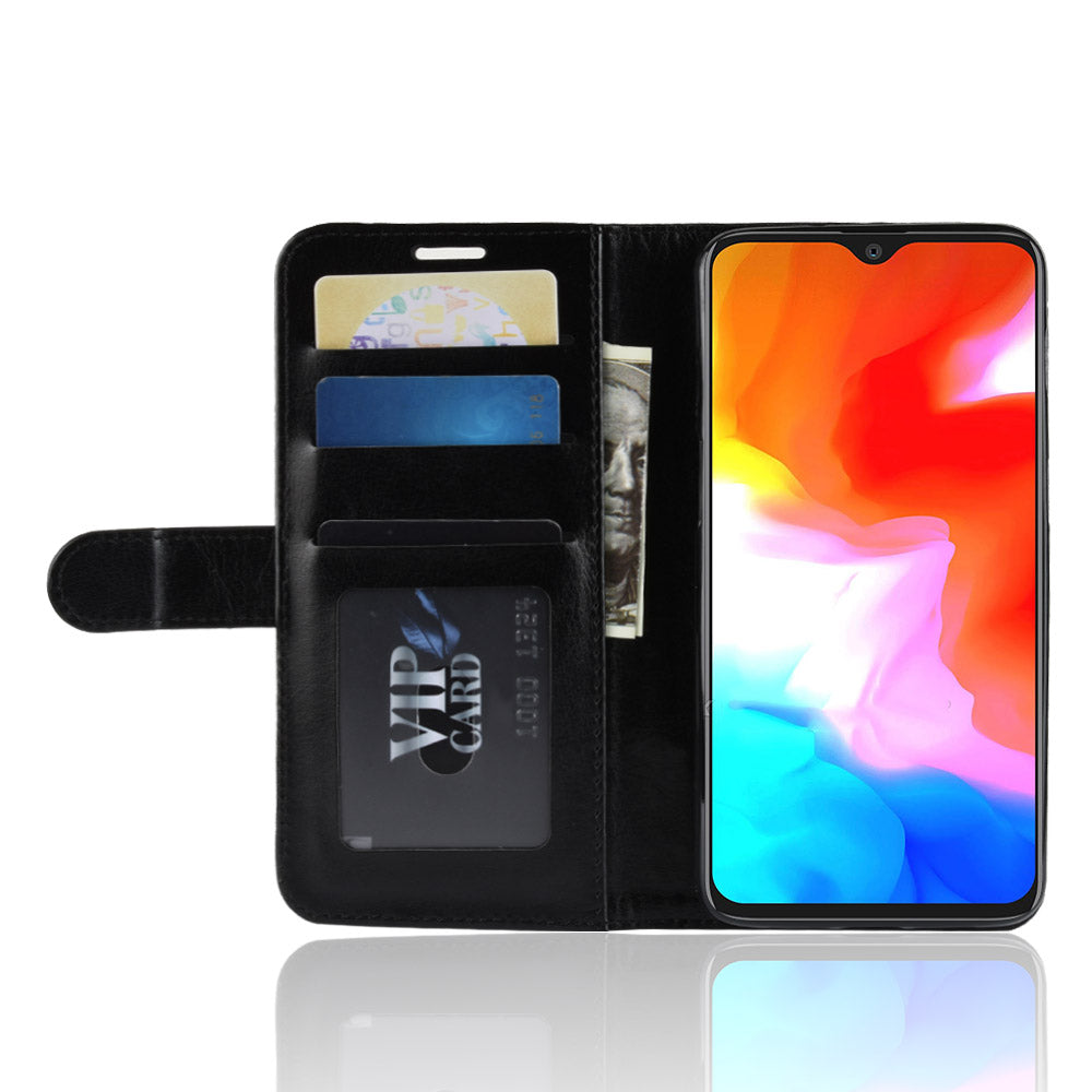 Crazy Horse Magnetic Stand Wallet Leather Mobile Phone Case for OnePlus 6T