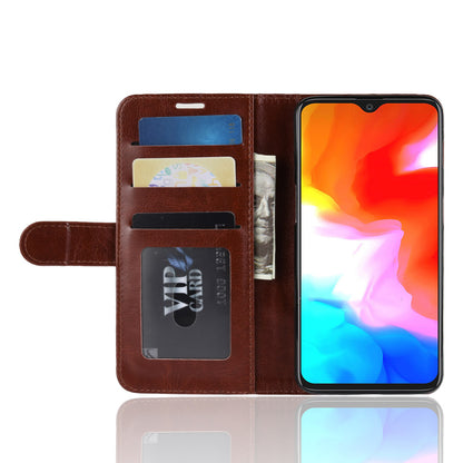 Crazy Horse Magnetic Stand Wallet Leather Mobile Phone Case for OnePlus 6T