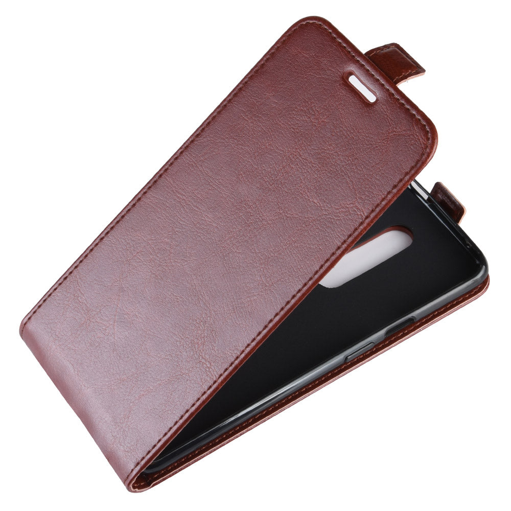 Crazy Horse Vertical Flip Leather Phone Shell with Card Slot for OnePlus 7 Pro