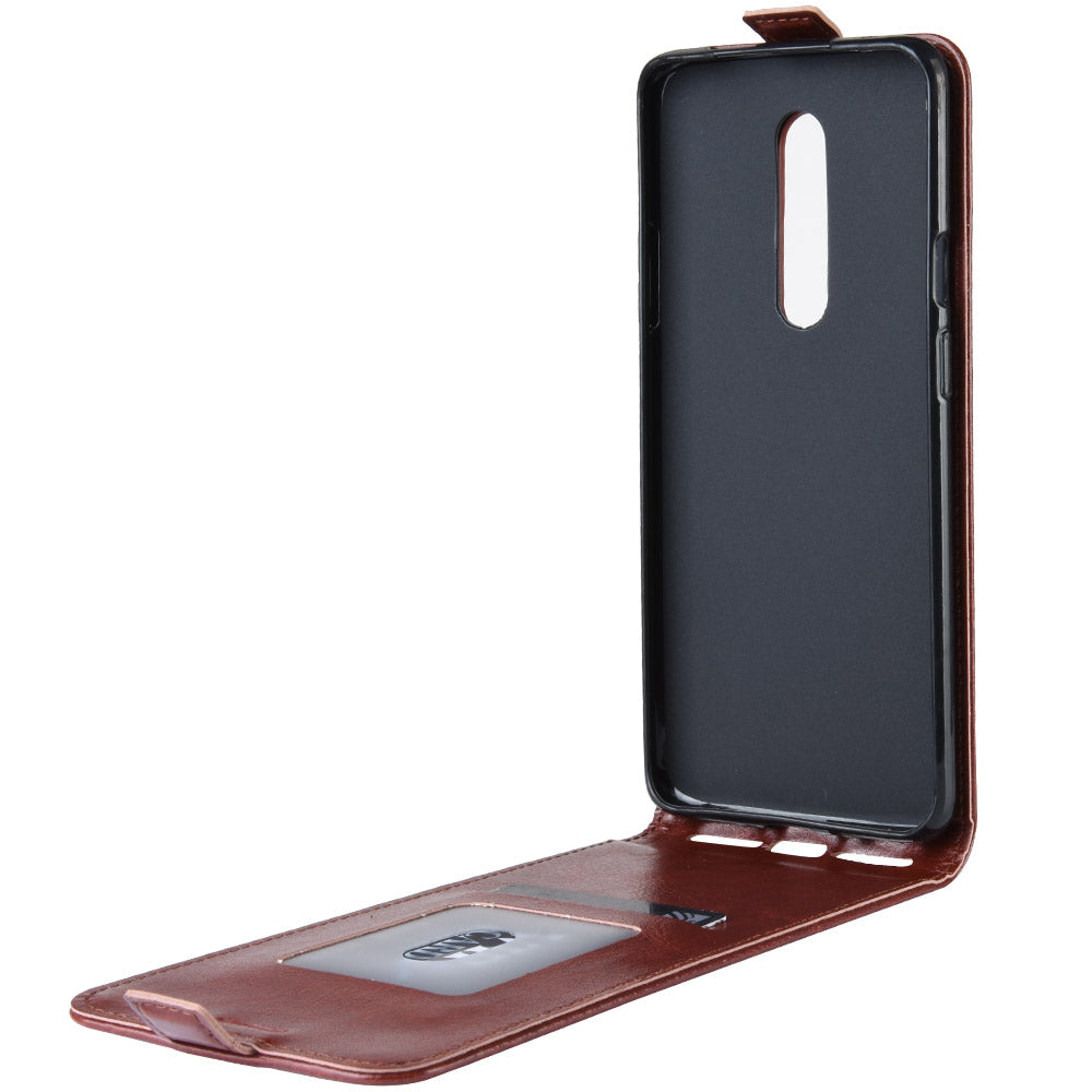 Crazy Horse Vertical Flip Leather Phone Shell with Card Slot for OnePlus 7 Pro