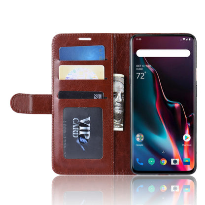 For OnePlus 7 Pro Crazy Horse Wallet Stand Leather Cell Phone Cover