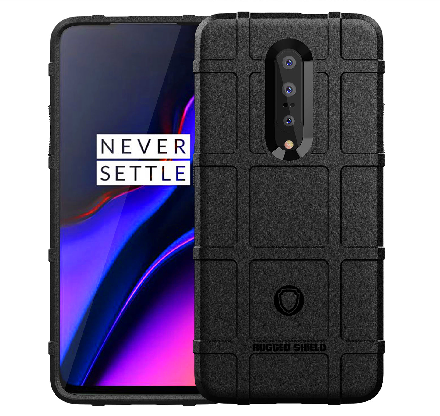 Rugged Square Grid Texture Anti-shock TPU Phone Cover for OnePlus 7 Pro