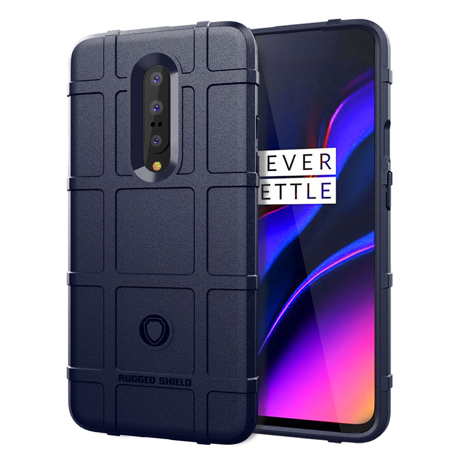 Rugged Square Grid Texture Anti-shock TPU Phone Cover for OnePlus 7 Pro