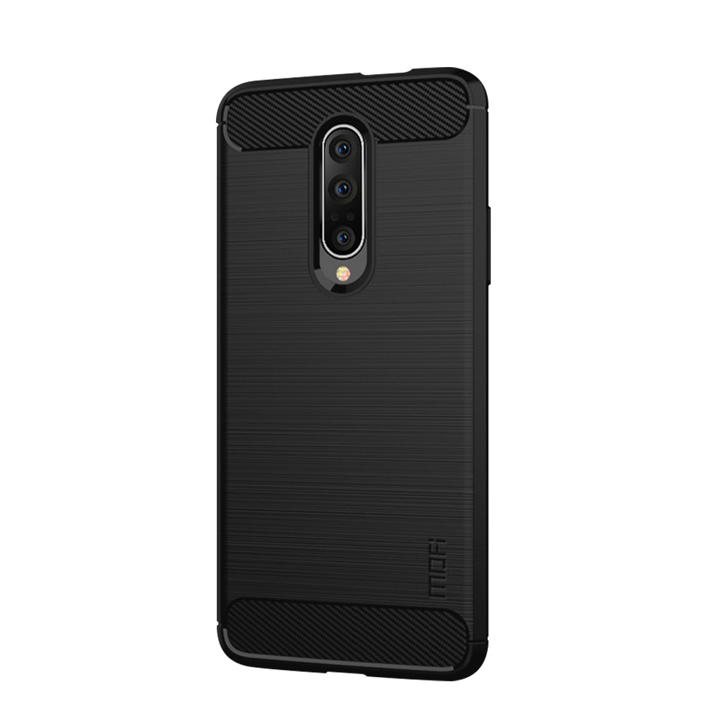 MOFI Carbon Fiber Brushed TPU Protective Phone Case for OnePlus 7 Pro