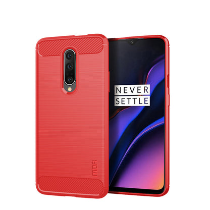 MOFI Carbon Fiber Brushed TPU Protective Phone Case for OnePlus 7 Pro