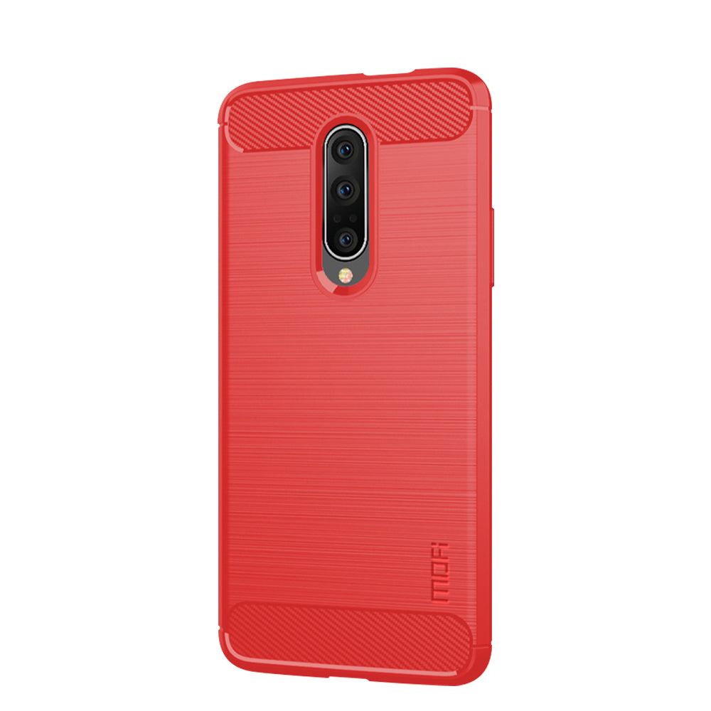 MOFI Carbon Fiber Brushed TPU Protective Phone Case for OnePlus 7 Pro