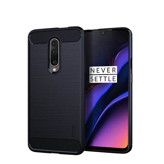 MOFI Carbon Fiber Brushed TPU Protective Phone Case for OnePlus 7 Pro