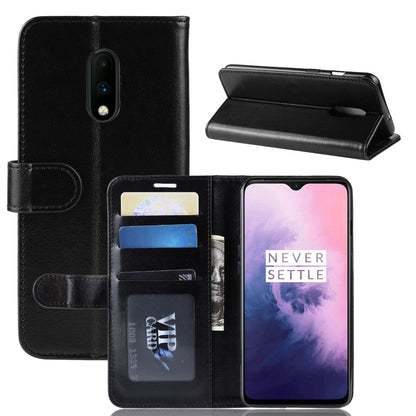 Crazy Horse PU Leather Stand Wallet Flip Casing for OnePlus 7