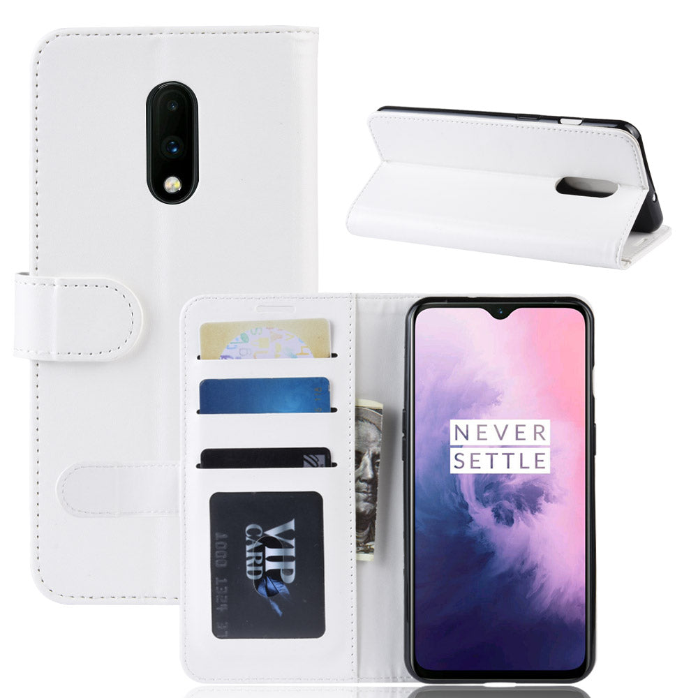 Crazy Horse PU Leather Stand Wallet Flip Casing for OnePlus 7