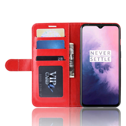 Crazy Horse PU Leather Stand Wallet Flip Casing for OnePlus 7