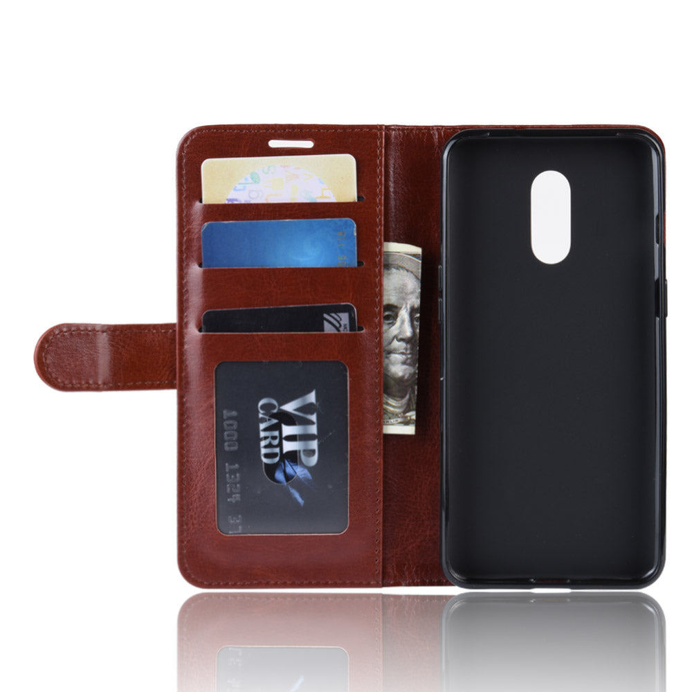 Crazy Horse PU Leather Stand Wallet Flip Casing for OnePlus 7