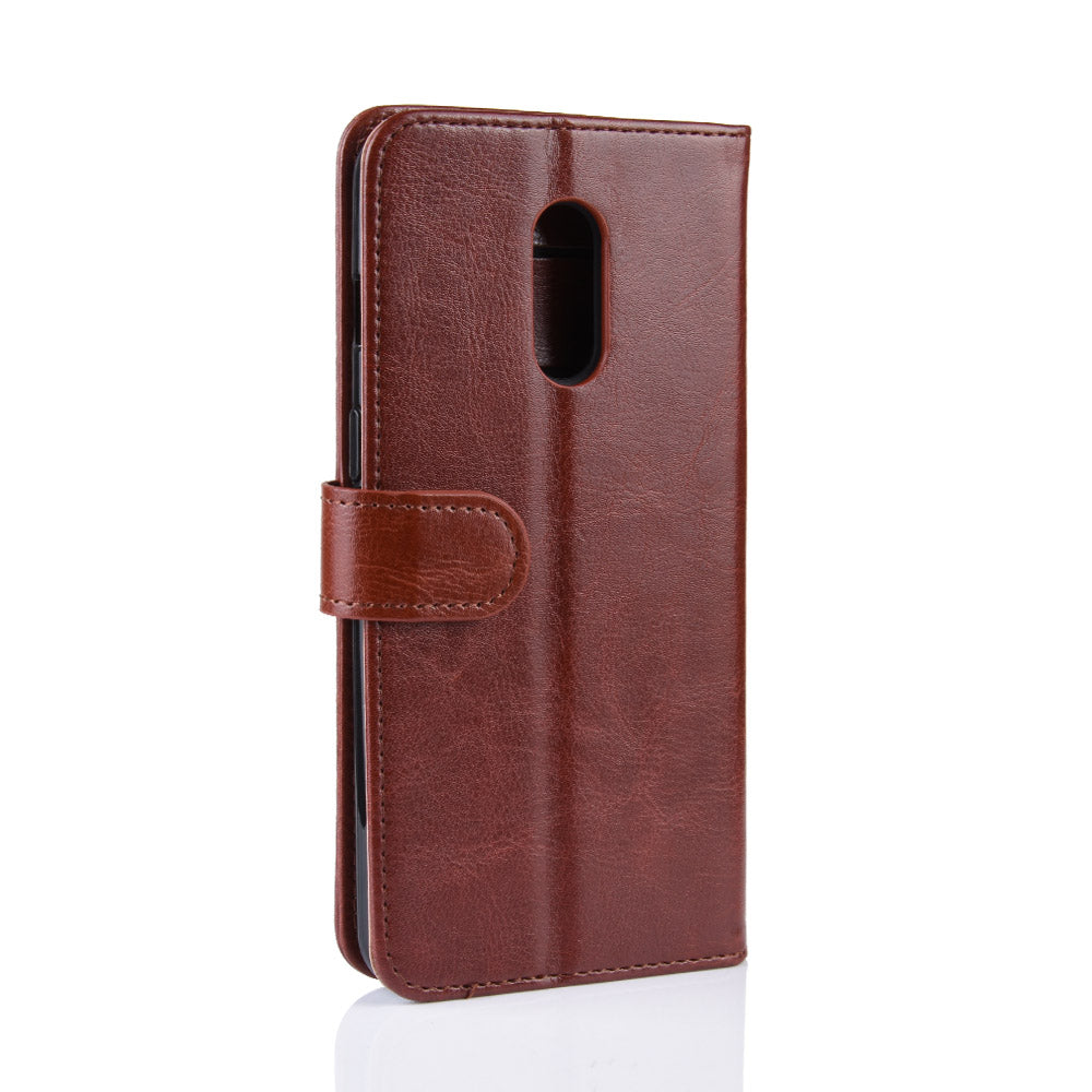 Crazy Horse PU Leather Stand Wallet Flip Casing for OnePlus 7