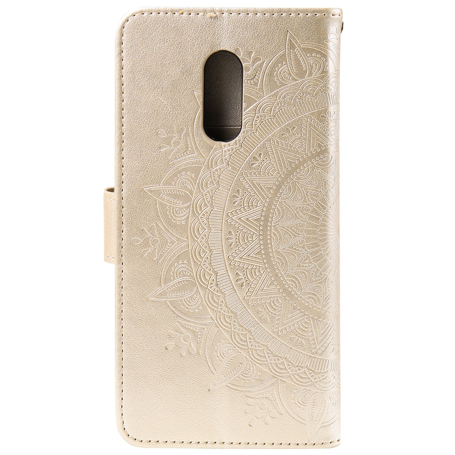 Imprint Flower Leather Wallet Case for OnePlus 7