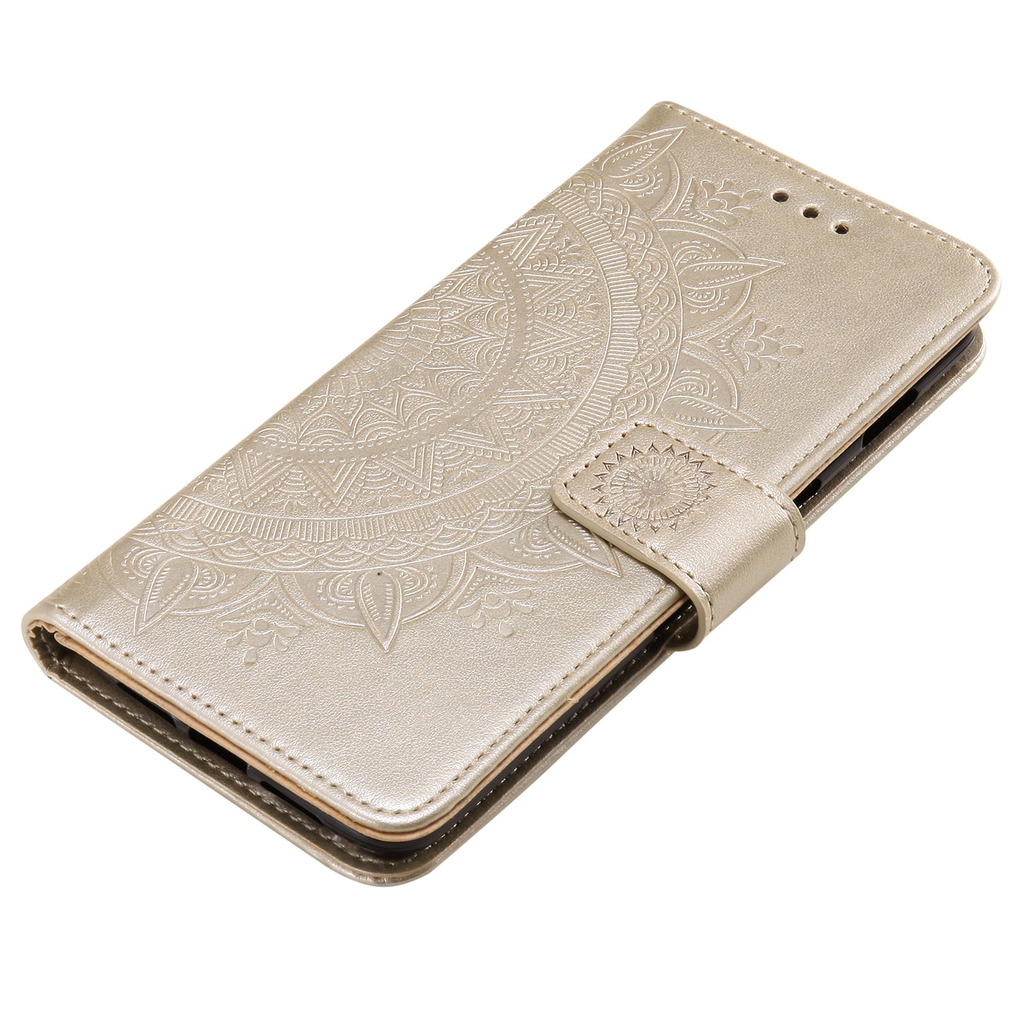 Imprint Flower Leather Wallet Case for OnePlus 7