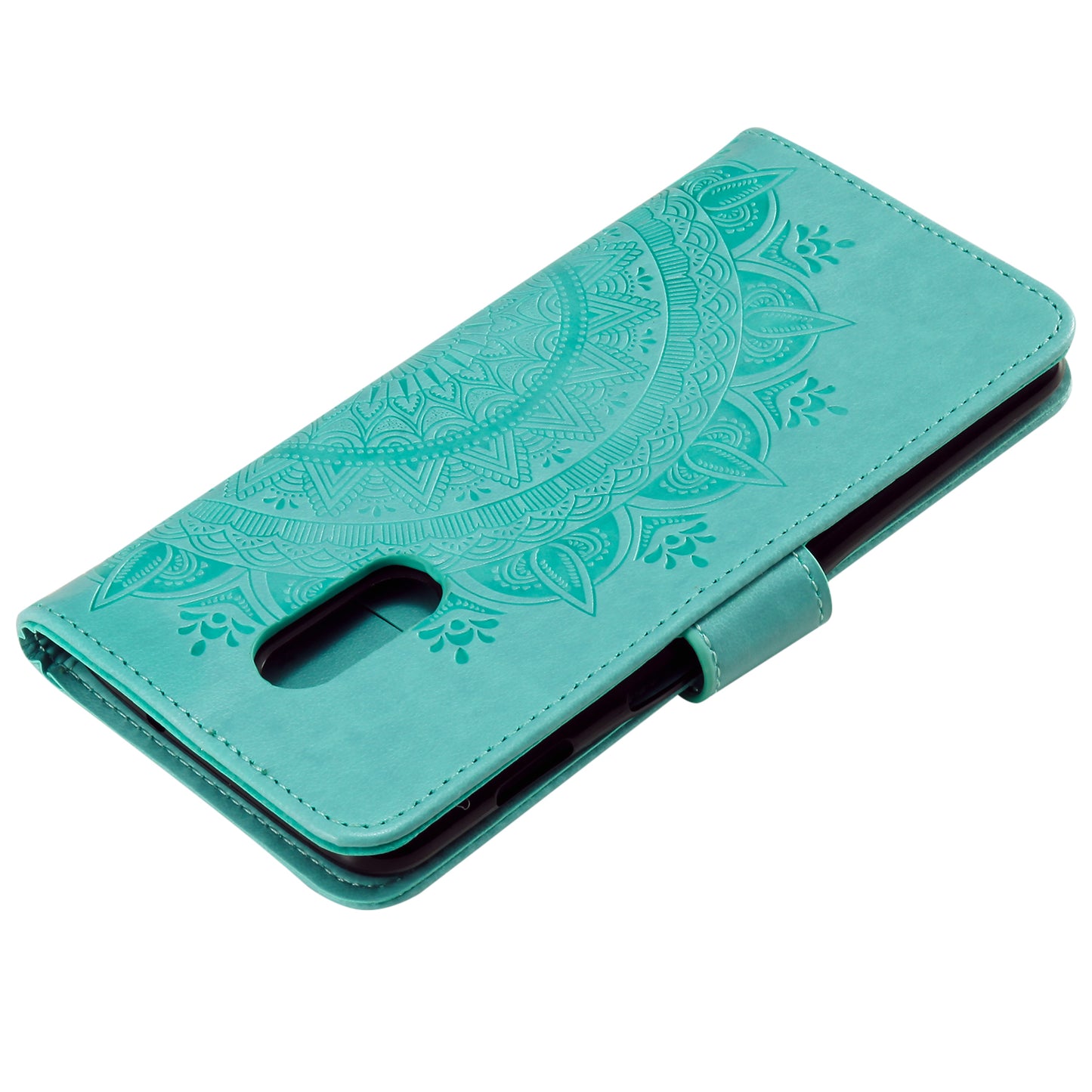 Imprint Flower Leather Wallet Case for OnePlus 7