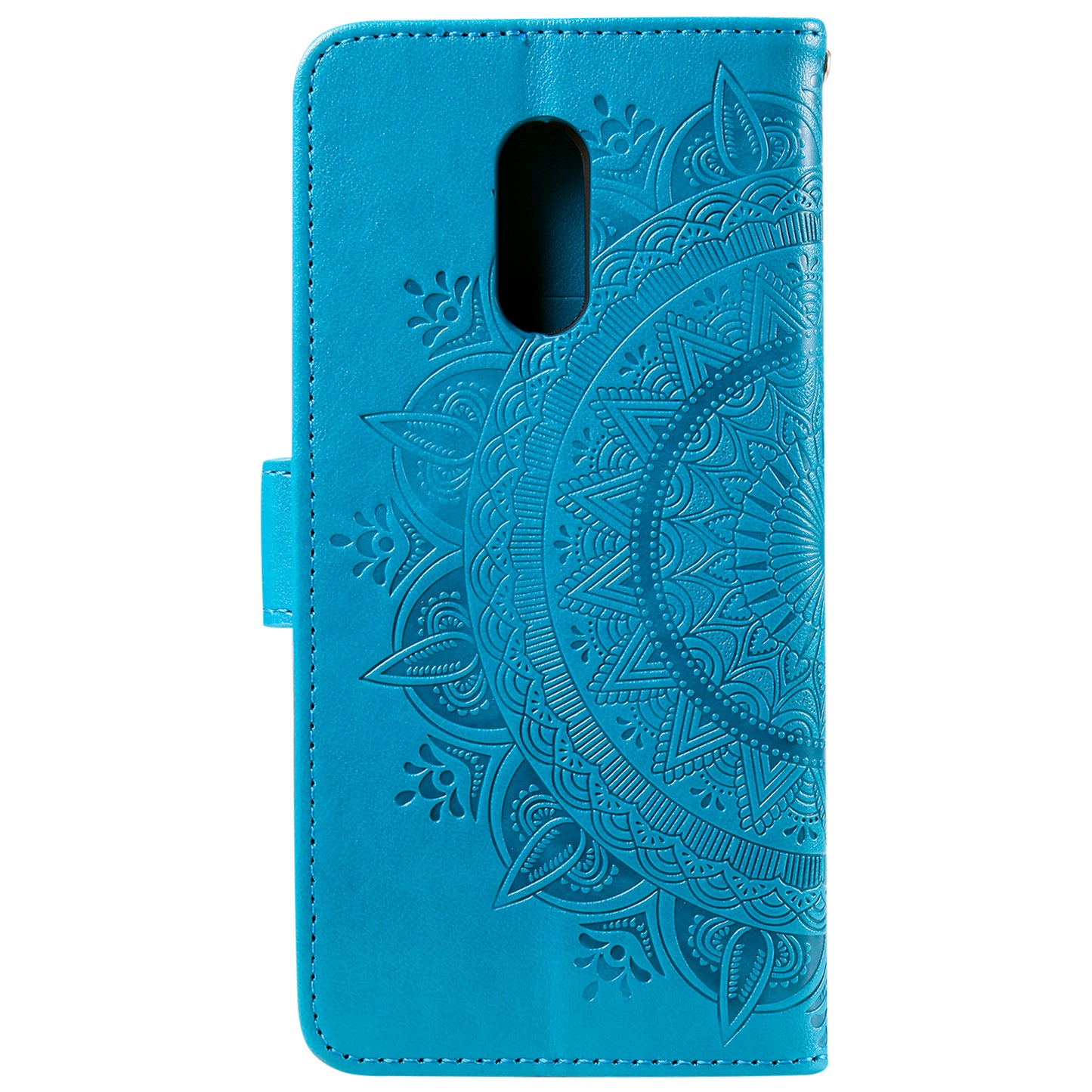 Imprint Flower Leather Wallet Case for OnePlus 7