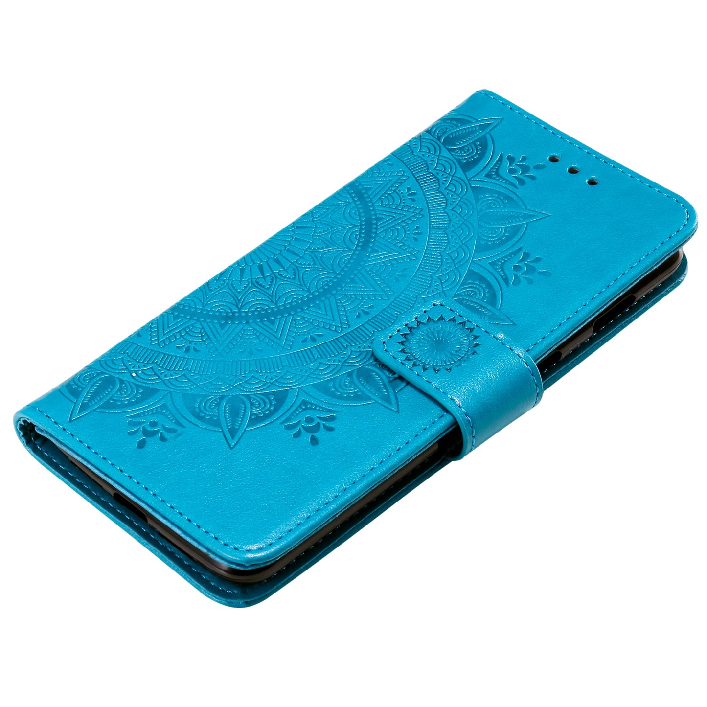 Imprint Flower Leather Wallet Case for OnePlus 7