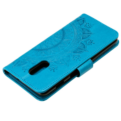 Imprint Flower Leather Wallet Case for OnePlus 7