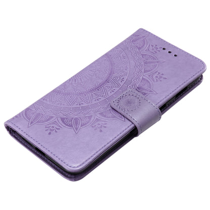 Imprint Flower Leather Wallet Case for OnePlus 7