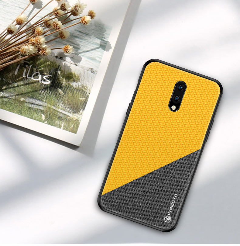 PINWUYO Honor Series Anti-dropping PU Leather Coated TPU Phone Cover for OnePlus 7