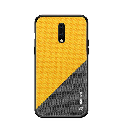 PINWUYO Honor Series Anti-dropping PU Leather Coated TPU Phone Cover for OnePlus 7