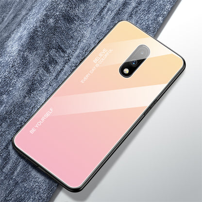 Gradient Color Glass + TPU Hybrid Case for OnePlus 7