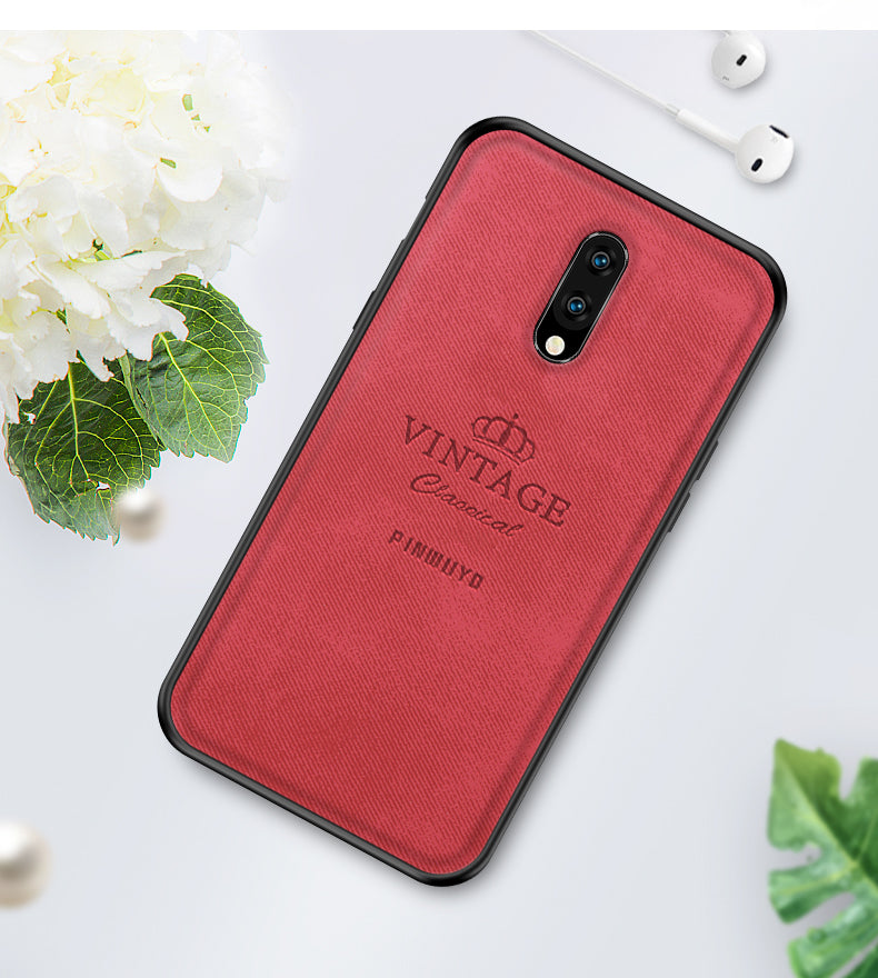 PINWUYO Honorable Series PC + TPU + Leather Phone Cover for OnePlus 7