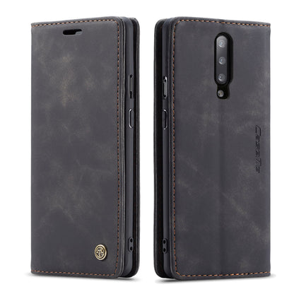 CASEME 013 Series for OnePlus 7 Pro Auto-absorbed Wallet Stand PU Leather Phone Cover