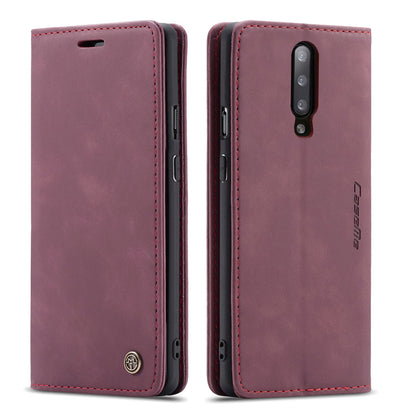 CASEME 013 Series for OnePlus 7 Pro Auto-absorbed Wallet Stand PU Leather Phone Cover