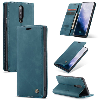 CASEME 013 Series for OnePlus 7 Pro Auto-absorbed Wallet Stand PU Leather Phone Cover