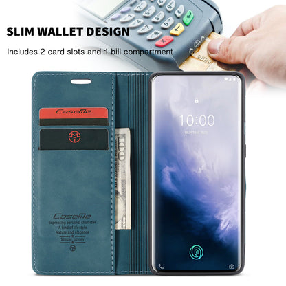 CASEME 013 Series for OnePlus 7 Pro Auto-absorbed Wallet Stand PU Leather Phone Cover