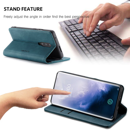 CASEME 013 Series for OnePlus 7 Pro Auto-absorbed Wallet Stand PU Leather Phone Cover