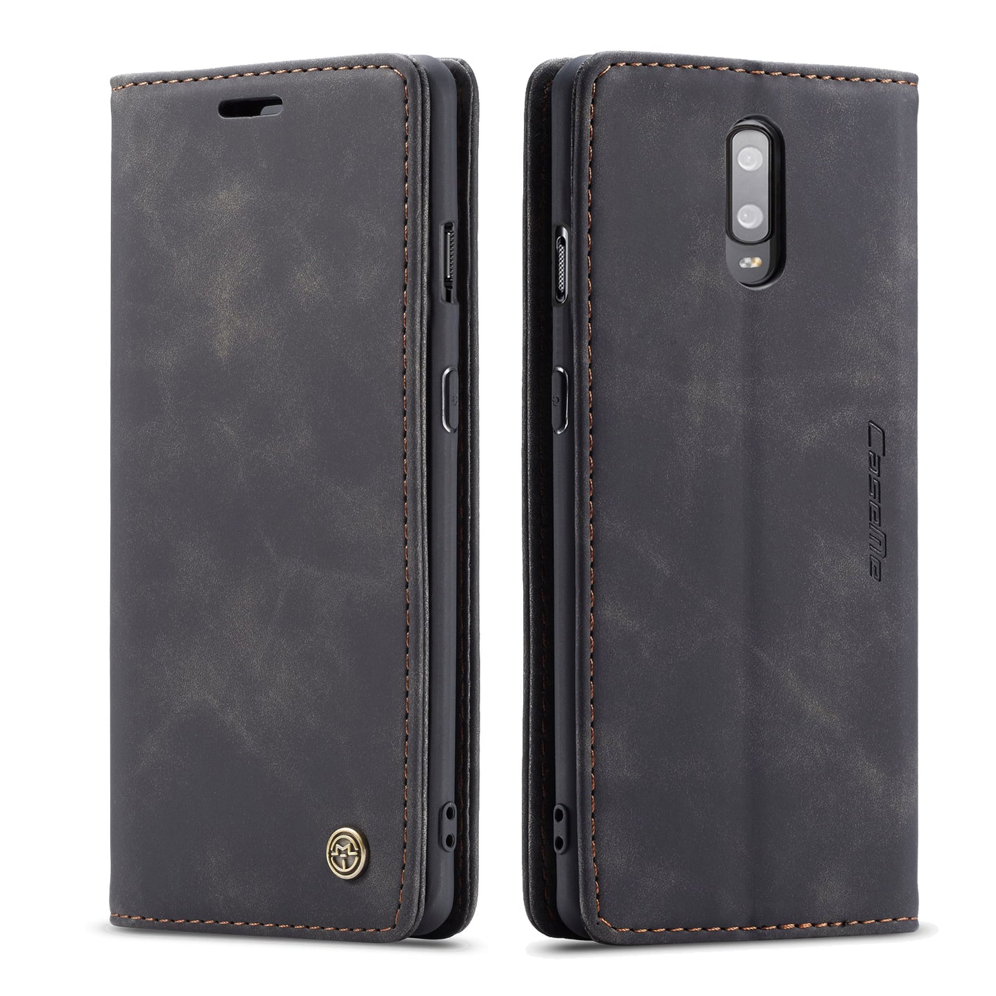 CASEME 013 Series Auto-absorbed Leather Flip Wallet Case for OnePlus 7