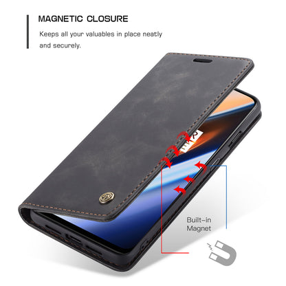 CASEME 013 Series Auto-absorbed Leather Flip Wallet Case for OnePlus 7