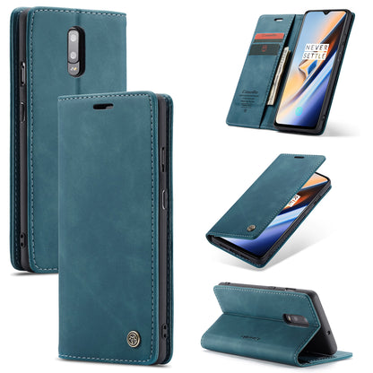 CASEME 013 Series Auto-absorbed Leather Flip Wallet Case for OnePlus 7