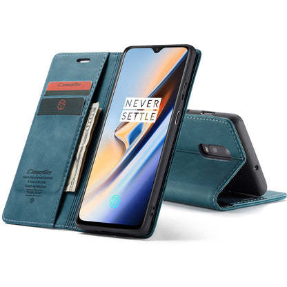 CASEME 013 Series Auto-absorbed Leather Flip Wallet Case for OnePlus 7