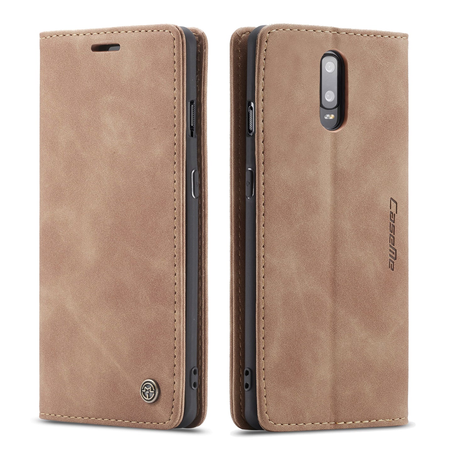 CASEME 013 Series Auto-absorbed Leather Flip Wallet Case for OnePlus 7