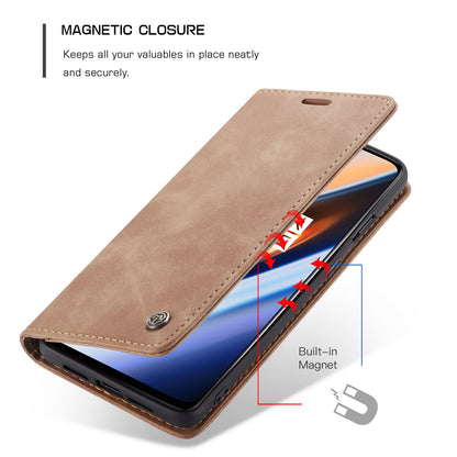 CASEME 013 Series Auto-absorbed Leather Flip Wallet Case for OnePlus 7