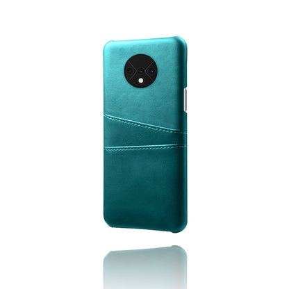 KSQ Double Card Slots PU Leather Coated Hard PC Case for OnePlus 7T