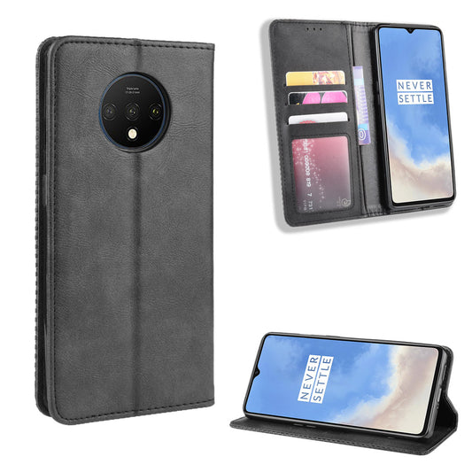 Retro Auto-absorbed Stylish Leather Phone Casing for OnePlus 7T