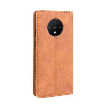 Retro Auto-absorbed Stylish Leather Phone Casing for OnePlus 7T