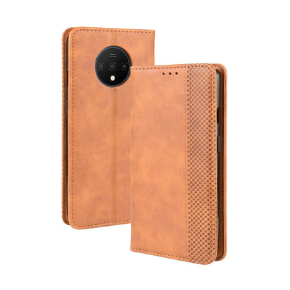 Retro Auto-absorbed Stylish Leather Phone Casing for OnePlus 7T