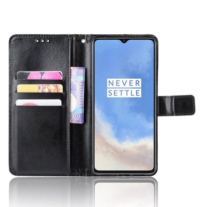 Crazy Horse Skin Leather Wallet Case Shell for OnePlus 7T