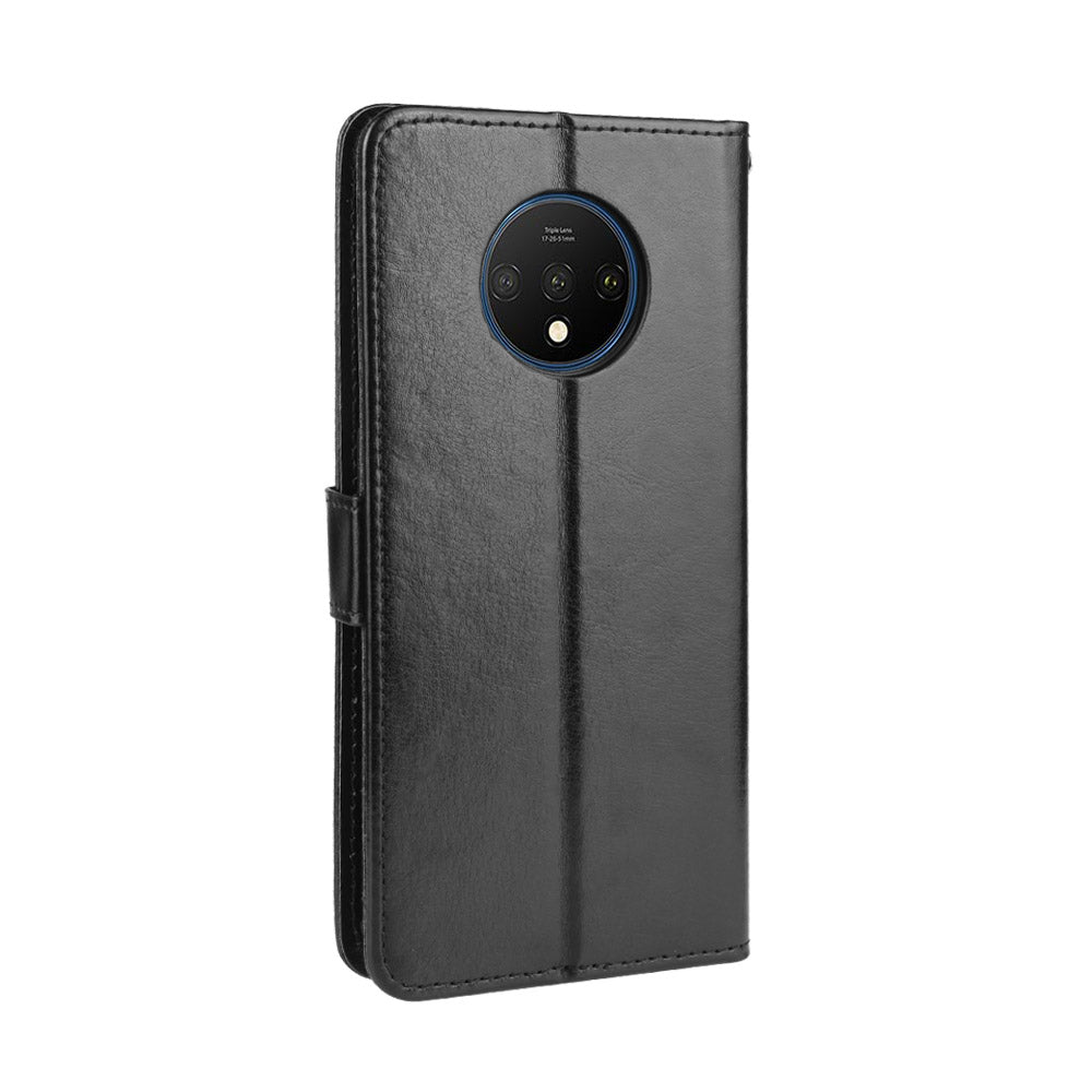 Crazy Horse Skin Leather Wallet Case Shell for OnePlus 7T