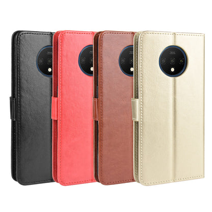 Crazy Horse Skin Leather Wallet Case Shell for OnePlus 7T