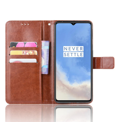 Crazy Horse Skin Leather Wallet Case Shell for OnePlus 7T